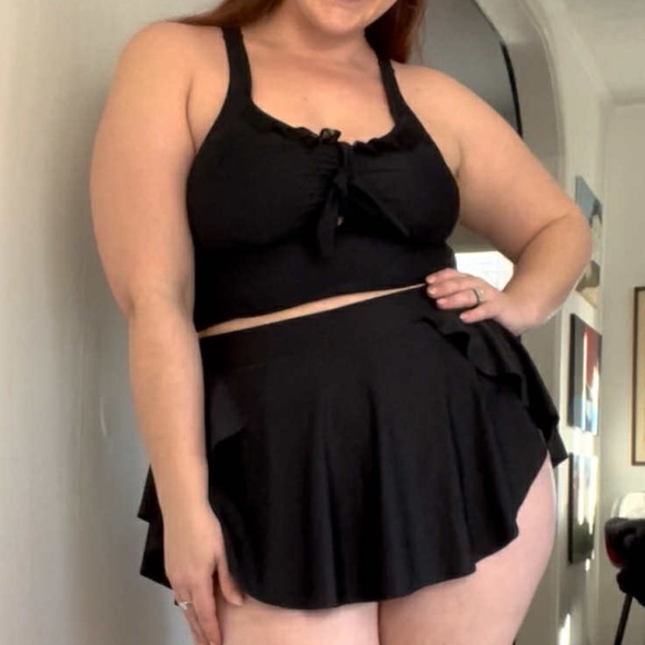 Black Feminine 2 Piece Swimwear Set - Picture 6 of 6